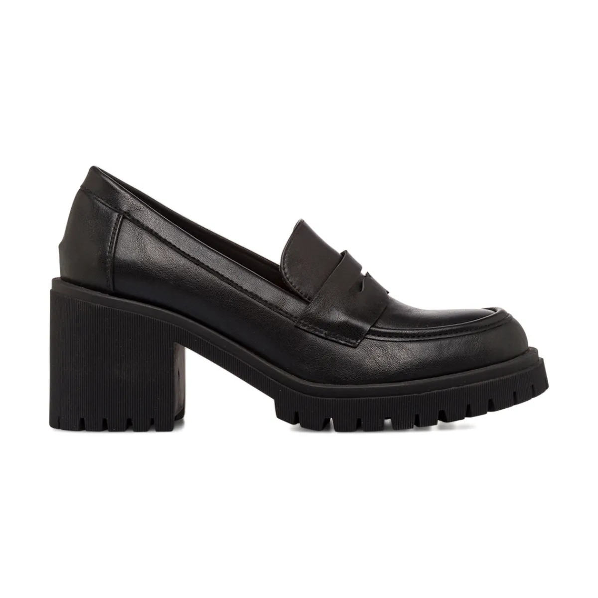 Clearance Mocassini loafer neri da Donna con tacco 5 cm Donna Mocassini Donna