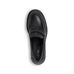 Clearance Mocassini loafer neri da Donna con tacco 5 cm Donna Mocassini Donna