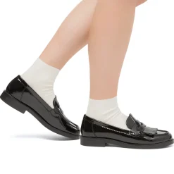 Hot Mocassini nere da Donna con frange Donna Mocassini Donna