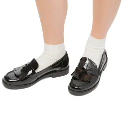 Hot Mocassini nere da Donna con frange Donna Mocassini Donna