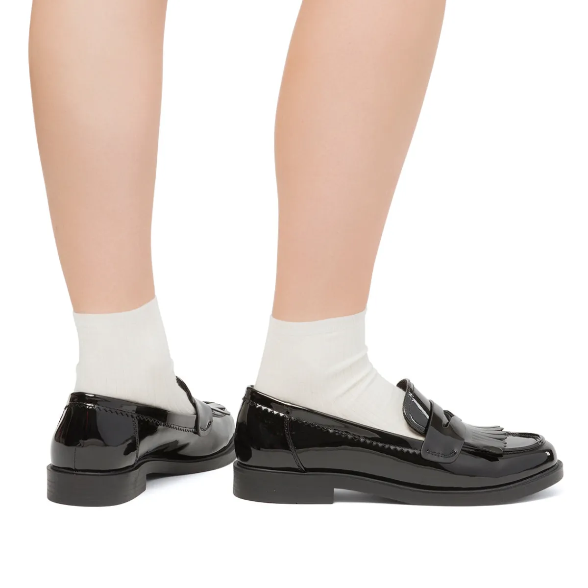 Hot Mocassini nere da Donna con frange Donna Mocassini Donna