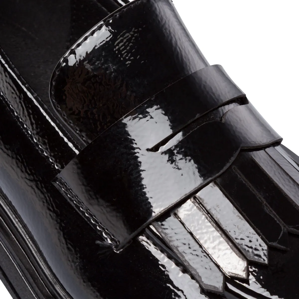 Best Mocassini neri da Donna con frange effetto vernice Donna Mocassini Donna