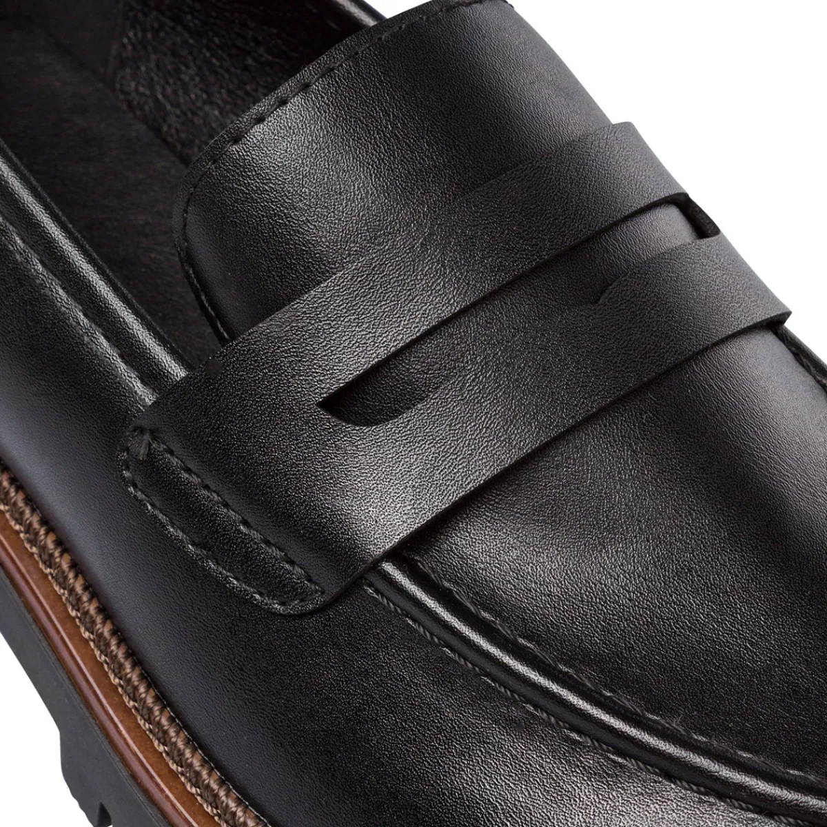 Best Mocassini neri da Donna con dettaglio marrone Donna Mocassini Donna