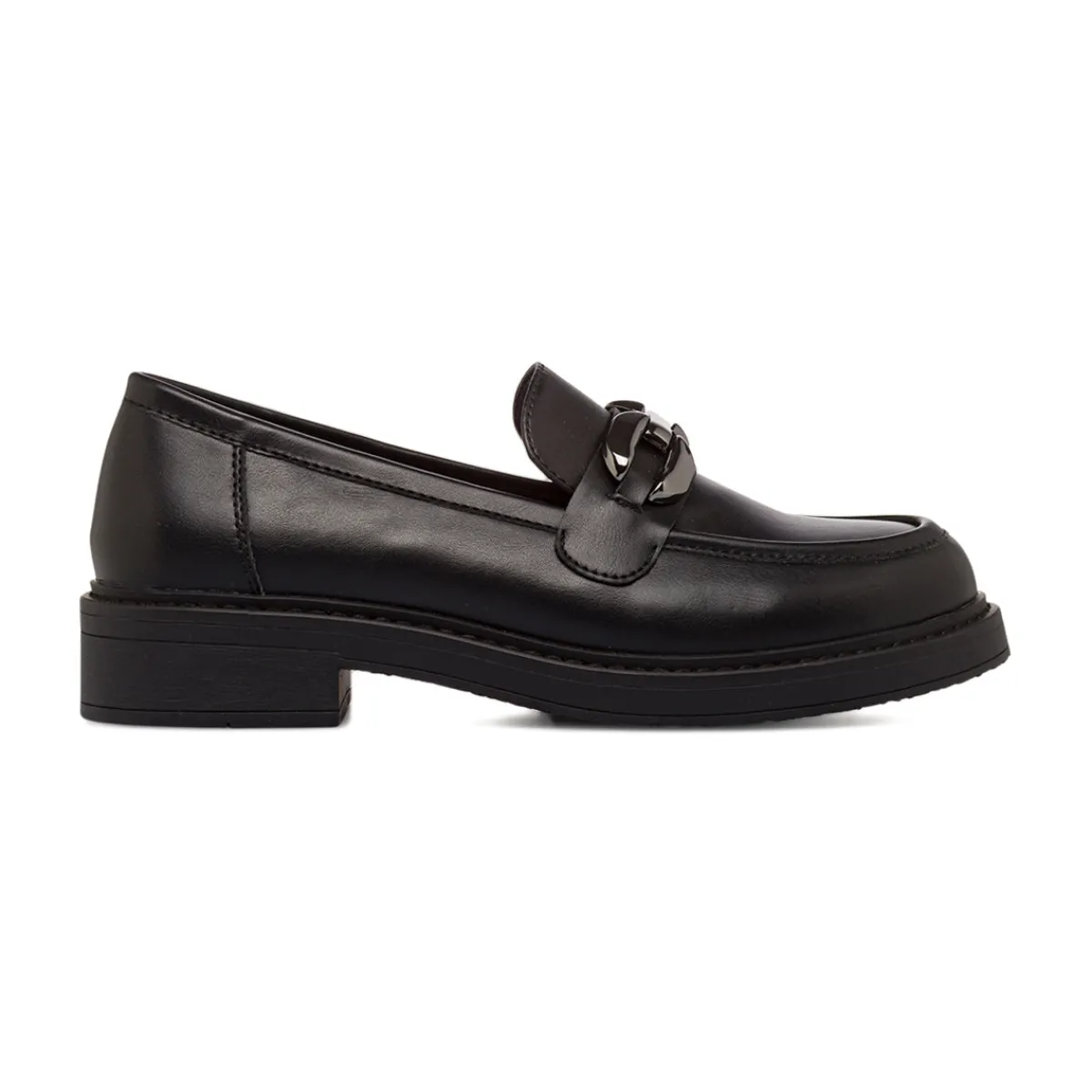 New Mocassini neri da Donna con dettaglio catena Donna Mocassini Donna