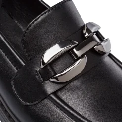 New Mocassini neri da Donna con dettaglio catena Donna Mocassini Donna