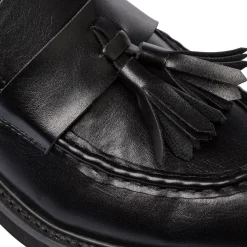 Clearance Mocassini neri da donna con nappine Donna Mocassini Donna