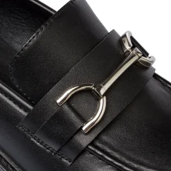 Outlet Mocassini neri da Donna con fibbia Donna Mocassini Donna