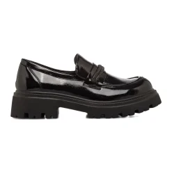 Sale Mocassini neri da Donna in vernice con dettaglio cristalli Donna Mocassini Donna