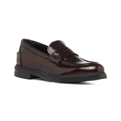Discount Mocassini Penny Loafer Bordeaux da Donna in pelle effetto lucido Primopiano Uomo Mocassini Uomo