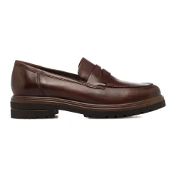 Sale Mocassini Penny Loafer marroni da Donna in pelle Donna Mocassini Donna