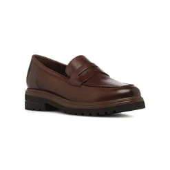 Sale Mocassini Penny Loafer marroni da Donna in pelle Donna Mocassini Donna