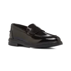 Mocassini Penny Loafer neri da Uomo in pelle lucida Primopiano Uomo Mocassini Uomo