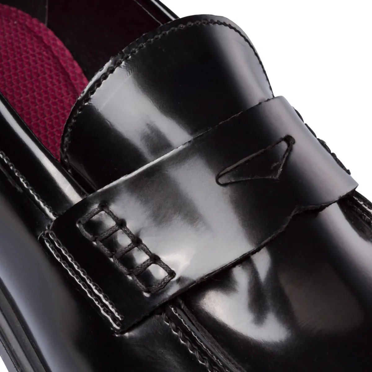 Mocassini Penny Loafer neri da Uomo in pelle lucida Primopiano Uomo Mocassini Uomo