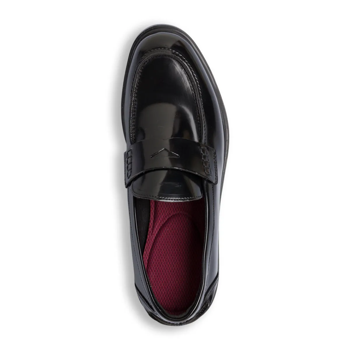 Mocassini Penny Loafer neri da Uomo in pelle lucida Primopiano Uomo Mocassini Uomo