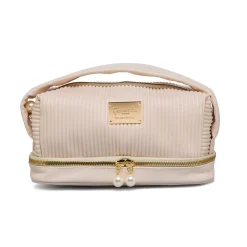 Online Necessaire bag bianco latte effetto plisse da donna Donna Beauty Case E Trousse
