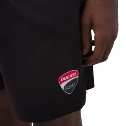 Pantaloncini corti sportivi in cotone neri da Uomo con logo Corse Uomo Jeans E Pantaloni Uomo