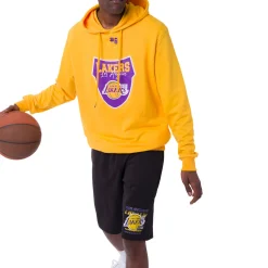 Hot Pantaloncini corti Sportivi da Uomo neri con stampa LA Lakers NBA Uomo Abbigliamento Nba|Jeans E Pantaloni Uomo
