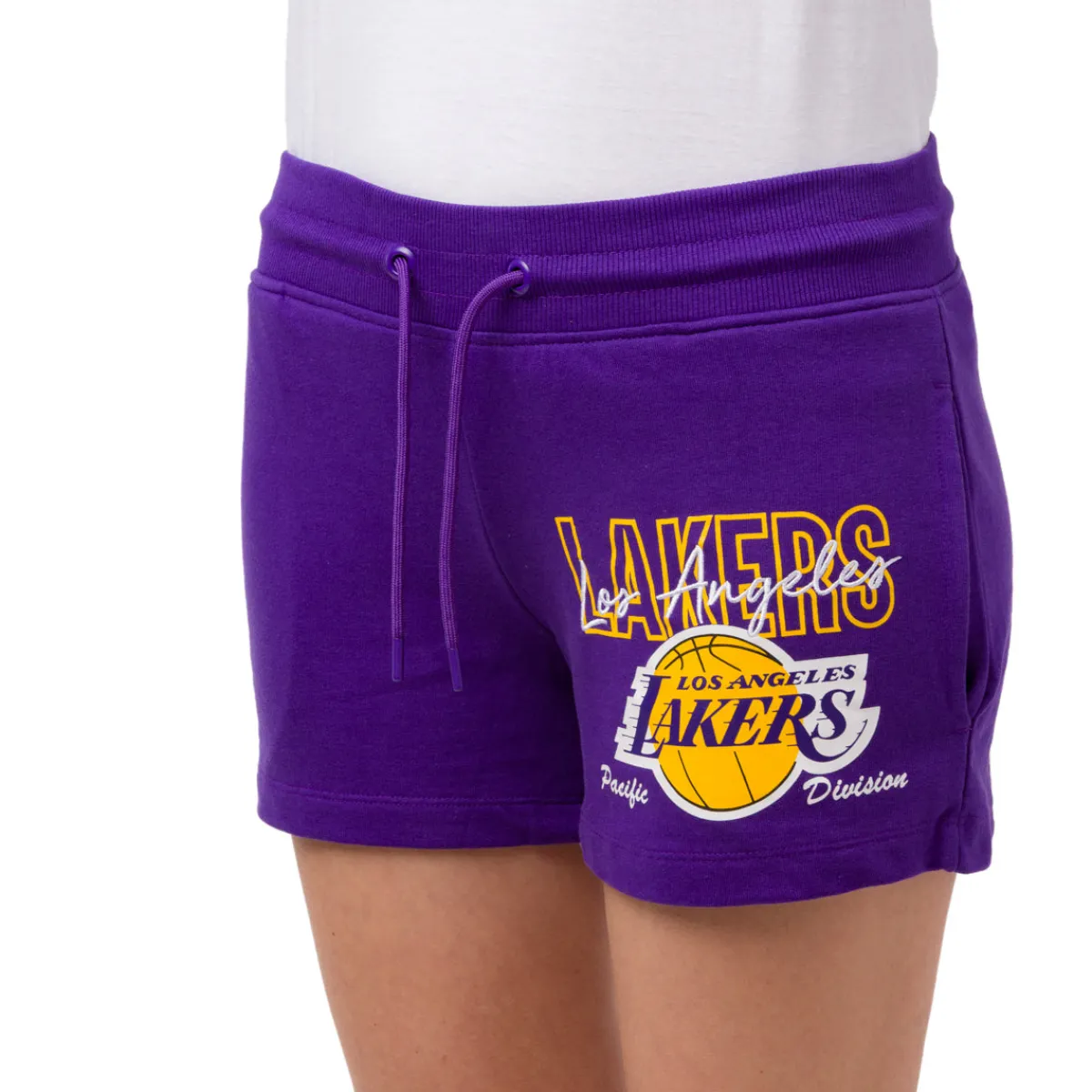 Online Pantaloncini corti sportivi da Donna viola con logo e stampa LA Lakers NBA Donna Abbigliamento Nba|Gonne E Pantaloni