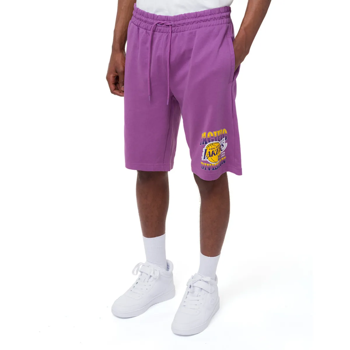 Hot Pantaloncini corti sportivi da Uomo Viola con stampa LA Lakers e Lebron James NBA Uomo Abbigliamento Nba|Jeans E Pantaloni Uomo