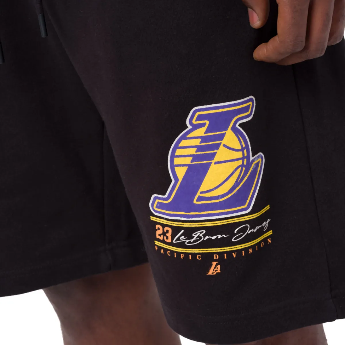 Discount Pantaloncini corti sportivi da Uomo neri con stampa LA Lakers Lebron James NBA Uomo Abbigliamento Nba|Jeans E Pantaloni Uomo