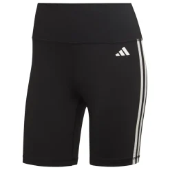 New Pantaloncini da donna neri con dettaglio strisce laterali Donna Abbigliamento Adidas|Gonne E Pantaloni