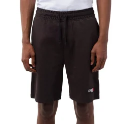 Pantaloncini da uomo neri con tasche e logo Scrambler Uomo Jeans E Pantaloni Uomo|Abbigliamento Sportivo Uomo