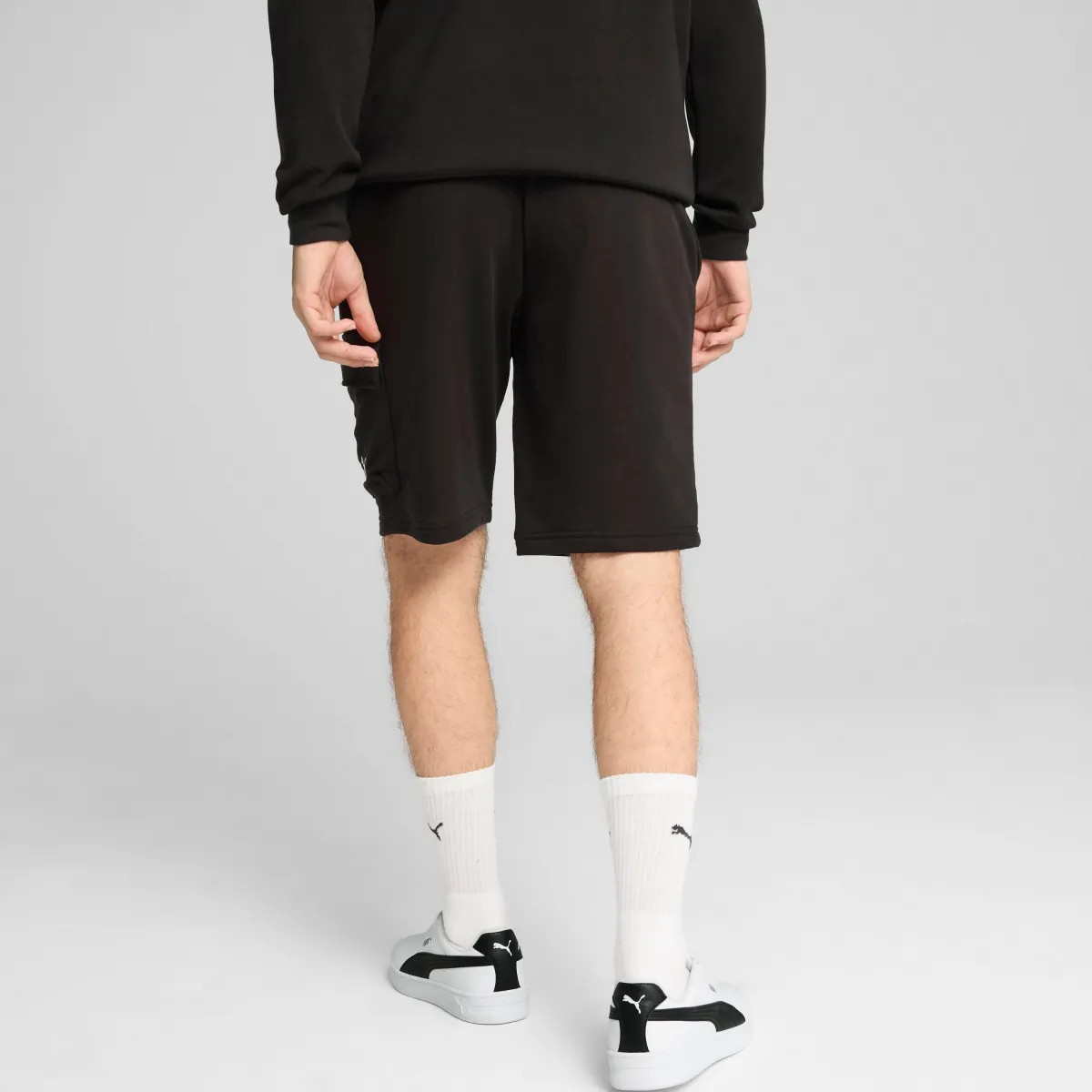 Clearance Pantaloncini Shorts Cargo neri da Uomo con logo e tasche ESS 1 Uomo Abbigliamento Puma|Abbigliamento Sportivo Uomo