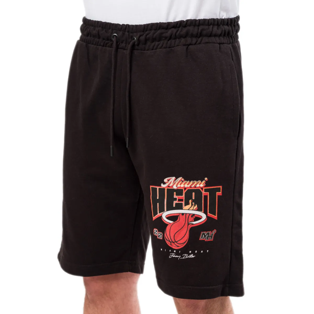 Discount Pantaloncini shorts sportivi neri da Uomo con logo NBA Uomo Abbigliamento Nba|Jeans E Pantaloni Uomo
