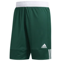 Pantaloncini Shorts sportivi da Uomo verdi e bianchi con logo Uomo Abbigliamento Adidas|Jeans E Pantaloni Uomo