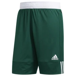 Pantaloncini Shorts sportivi da Uomo verdi e bianchi con logo Uomo Abbigliamento Adidas|Jeans E Pantaloni Uomo