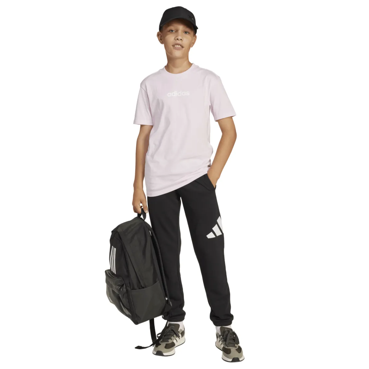 Discount Pantaloni casula neri da Bambino con logo laterale Bambino Abbigliamento Adidas|Pantaloni Bambino