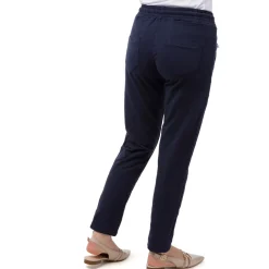 Online Pantaloni elasticizzati in felpa blu scuro da Donna con tasche Donna Abbigliamento Moda Donna