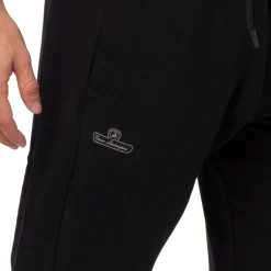 Discount Pantaloni in felpa da Uomo neri con tasche e logo Uomo Abbigliamento Sportivo Uomo|Felpe Uomo