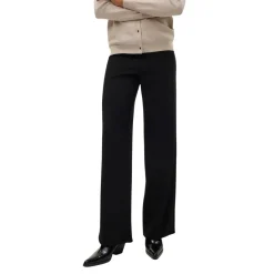 Outlet Pantaloni in tessuto morbido ampi neri da Donna Donna Gonne E Pantaloni|Abbigliamento Moda Donna