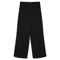 Outlet Pantaloni in tessuto morbido ampi neri da Donna Donna Gonne E Pantaloni|Abbigliamento Moda Donna