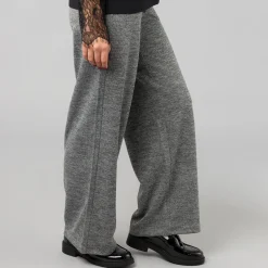 Discount Pantaloni in tessuto morbido ampi grigio chiaro da Donna Donna Gonne E Pantaloni|Abbigliamento Moda Donna