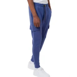 Clearance Pantaloni Jogger Cargo da Uomo Azzurri con Tasche Laterali e Vita Elasticizzata Uomo Abbigliamento Navy Sail|Jeans E Pantaloni Uomo