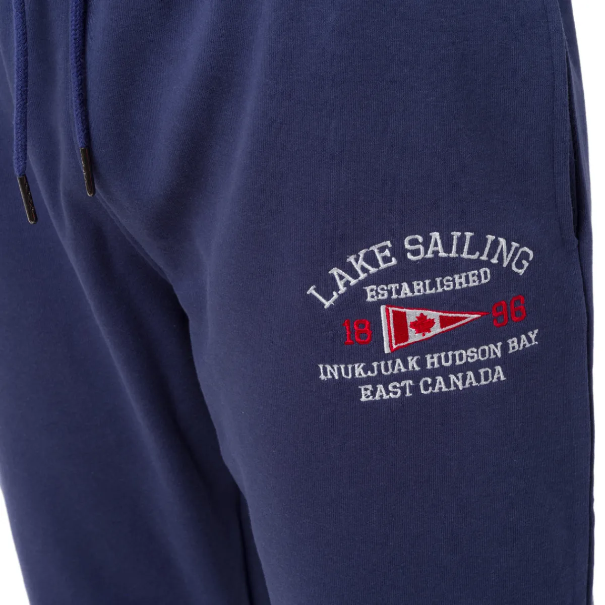 New Pantaloni Jogger da Uomo Blu con Stampa e Vita Elasticizzata Uomo Abbigliamento Canada Trail|Jeans E Pantaloni Uomo