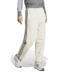 Discount Pantaloni joggers da donna bianchi con logo Donna Abbigliamento Adidas|Gonne E Pantaloni