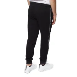 Outlet Pantaloni joggers neri da uomo con fettuccia logata Corse Uomo Jeans E Pantaloni Uomo|Abbigliamento Sportivo Uomo