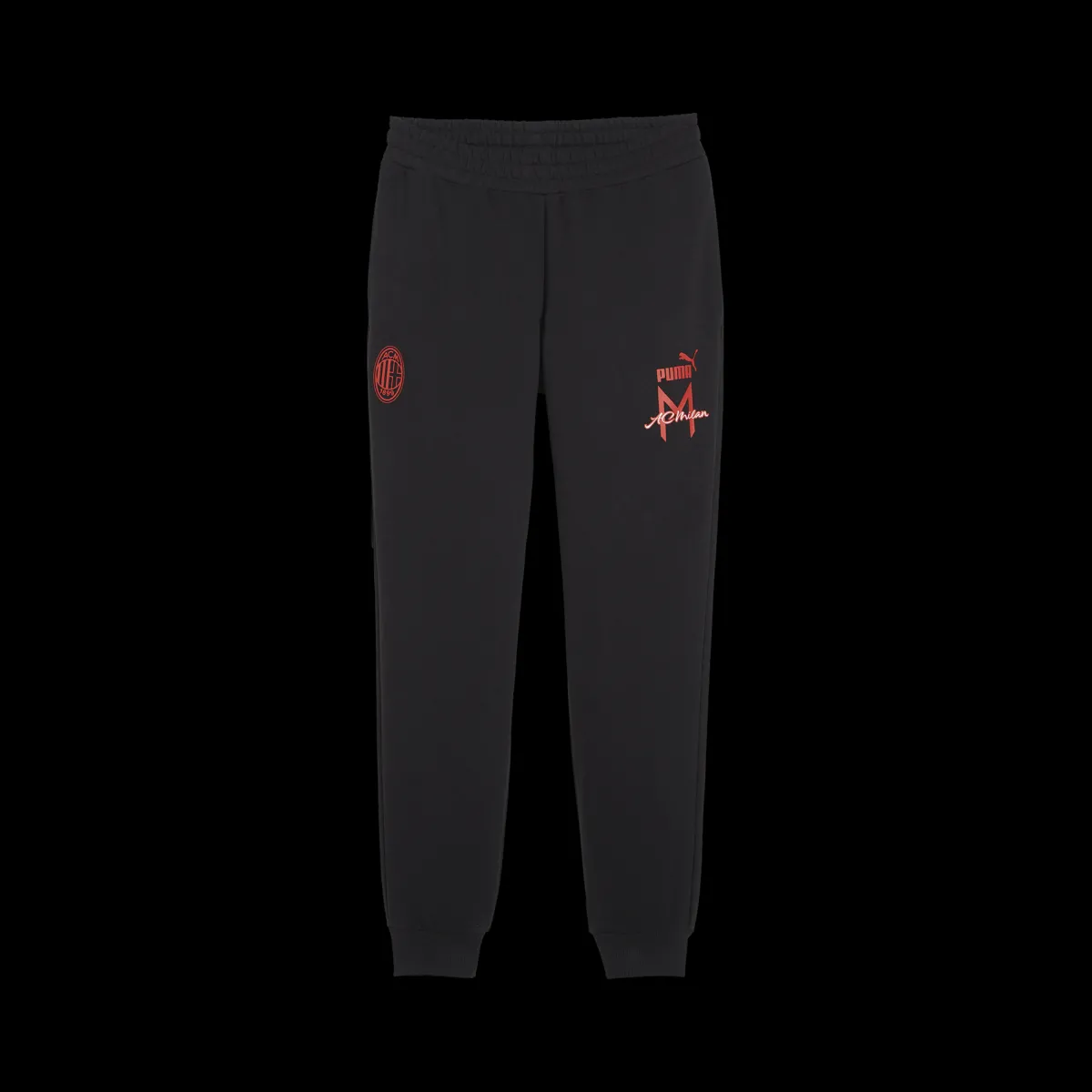 Sale Pantaloni joggers neri da uomo con dettagli rossi AC Milan Ftblicons Uomo Abbigliamento Puma|Jeans E Pantaloni Uomo