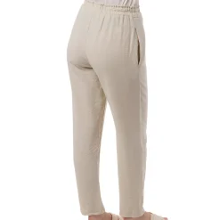 Pantaloni Leggeri Beige da Donna con coulisse in Vita Donna Gonne E Pantaloni|Abbigliamento Moda Donna
