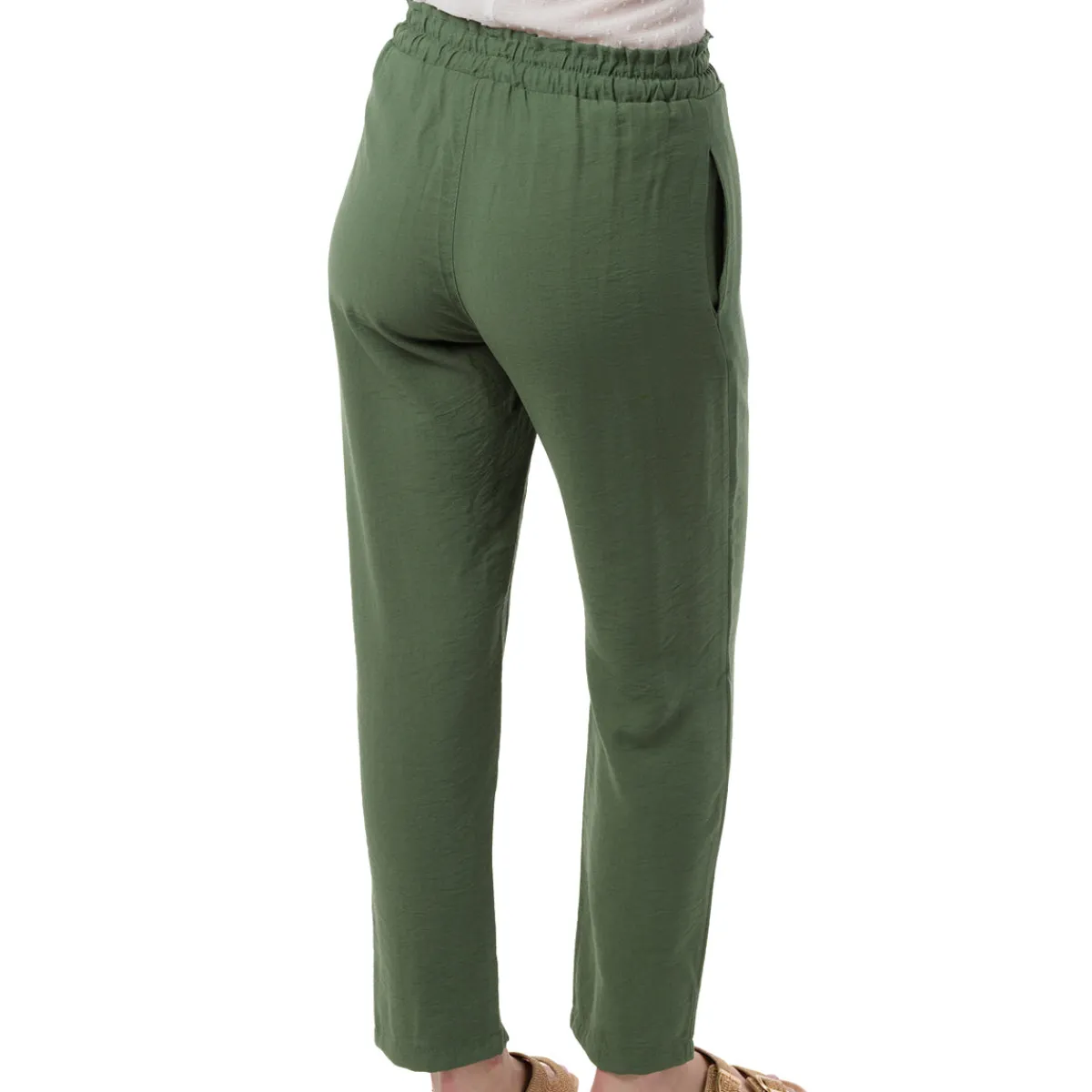 Best Pantaloni Leggeri Verdi da Donna con Coulisse in Vita Donna Gonne E Pantaloni|Abbigliamento Moda Donna