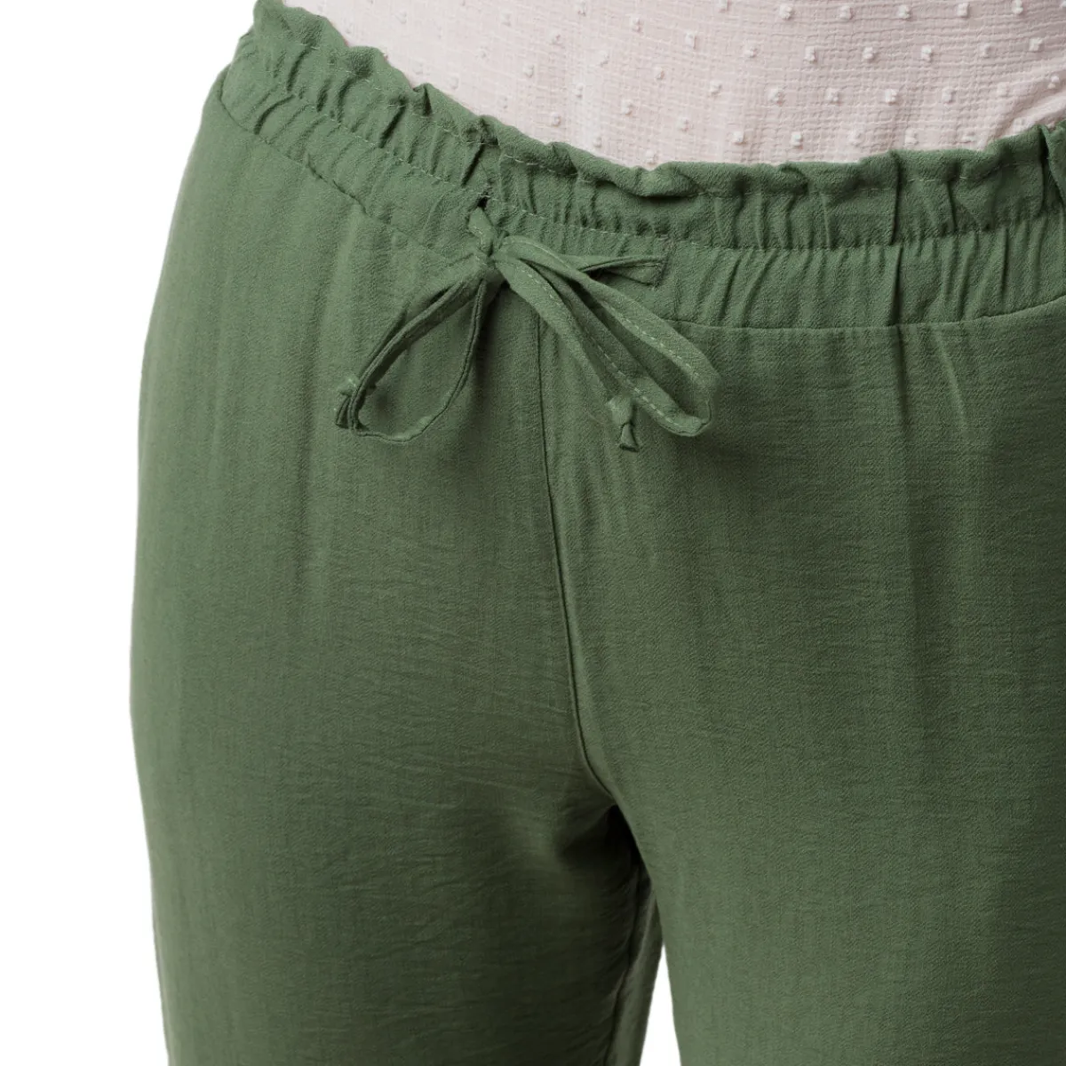 Best Pantaloni Leggeri Verdi da Donna con Coulisse in Vita Donna Gonne E Pantaloni|Abbigliamento Moda Donna