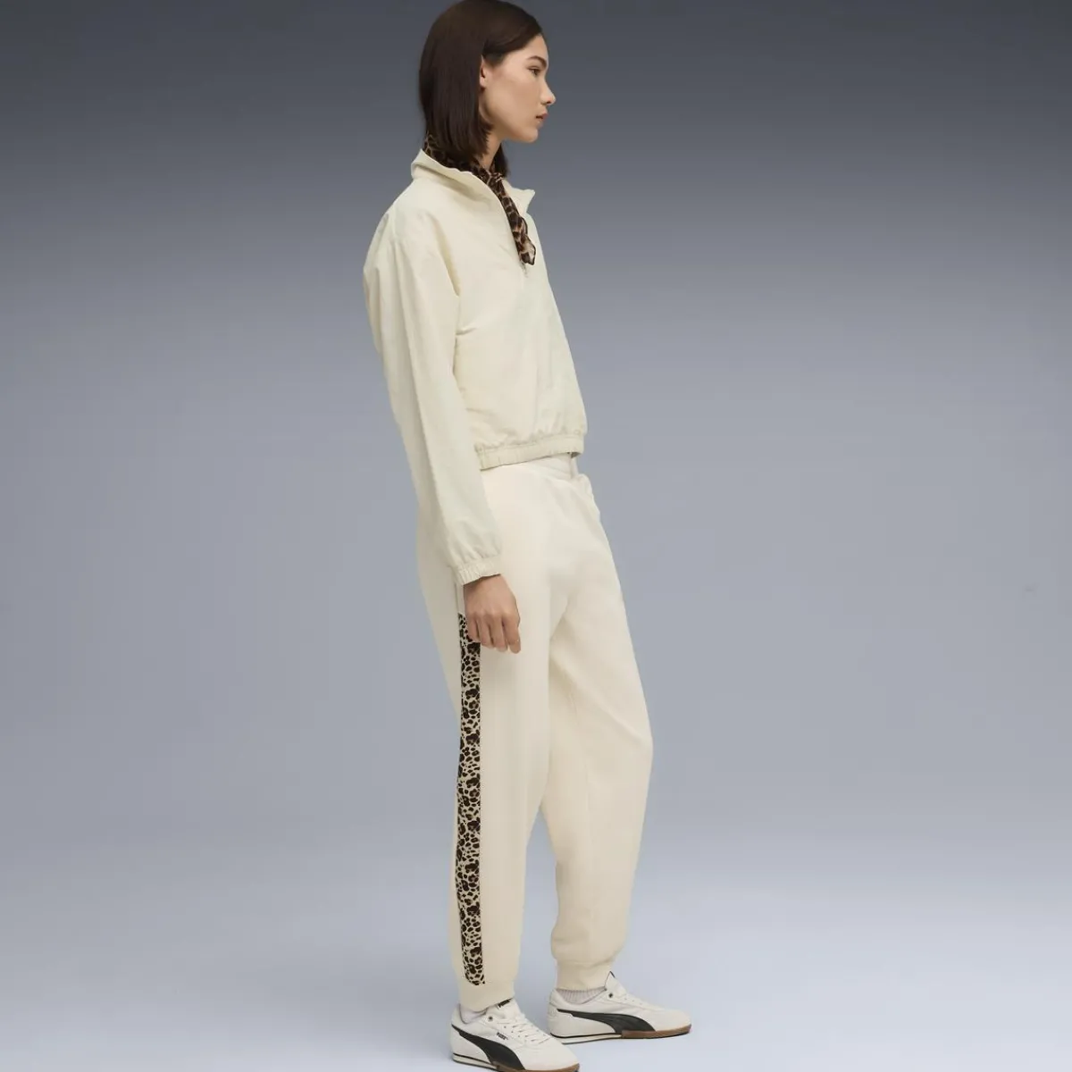 Best Pantaloni sportivi bianco off-white da Donna e inserti leopardati Donna Abbigliamento Puma|Gonne E Pantaloni