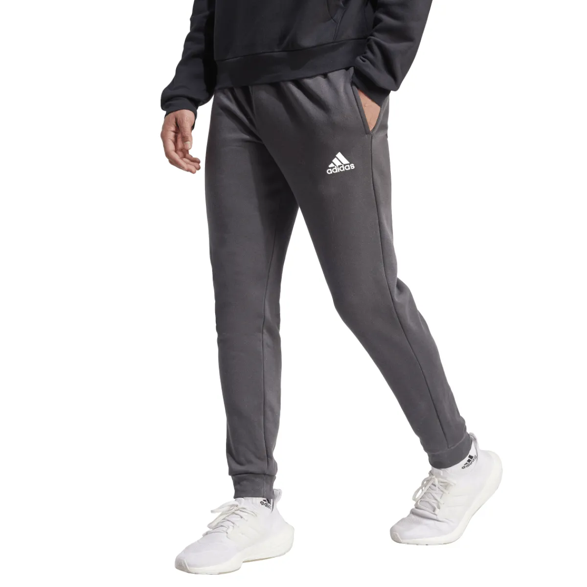 New Pantaloni sportivi da uomo grigi con vita elasticizzata Uomo Abbigliamento Adidas|Jeans E Pantaloni Uomo