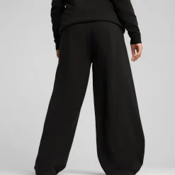 Discount Pantaloni sportivi e casual neri in cotone da donna con logo Donna Abbigliamento Puma|Gonne E Pantaloni