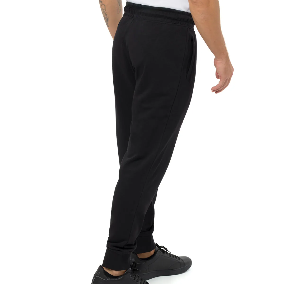 Hot Pantaloni sportivi in felpa da Uomo neri con tasche e logo Corse Uomo Felpe Uomo|Abbigliamento Sportivo Uomo