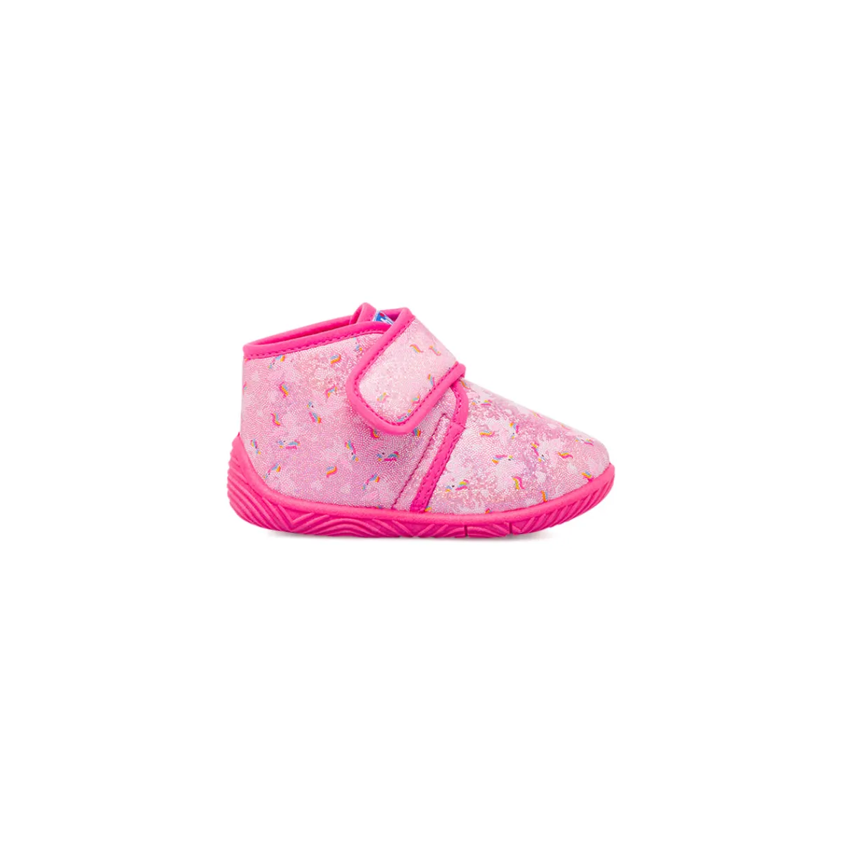 Sale Pantofole antiscivolo da bambina rosa con fantasia unicorno Bambino Scarpe Con Strappo Bambina|Primi Passi Bambina