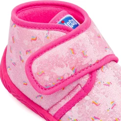 Sale Pantofole antiscivolo da bambina rosa con fantasia unicorno Bambino Scarpe Con Strappo Bambina|Primi Passi Bambina